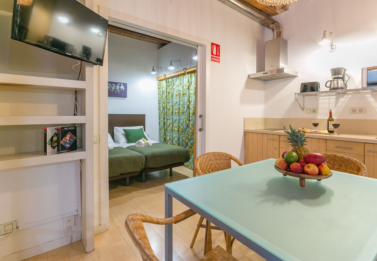 vue intérieure d'un appartement 1 chambre à 2 minutes de la plage de la Barceloneta