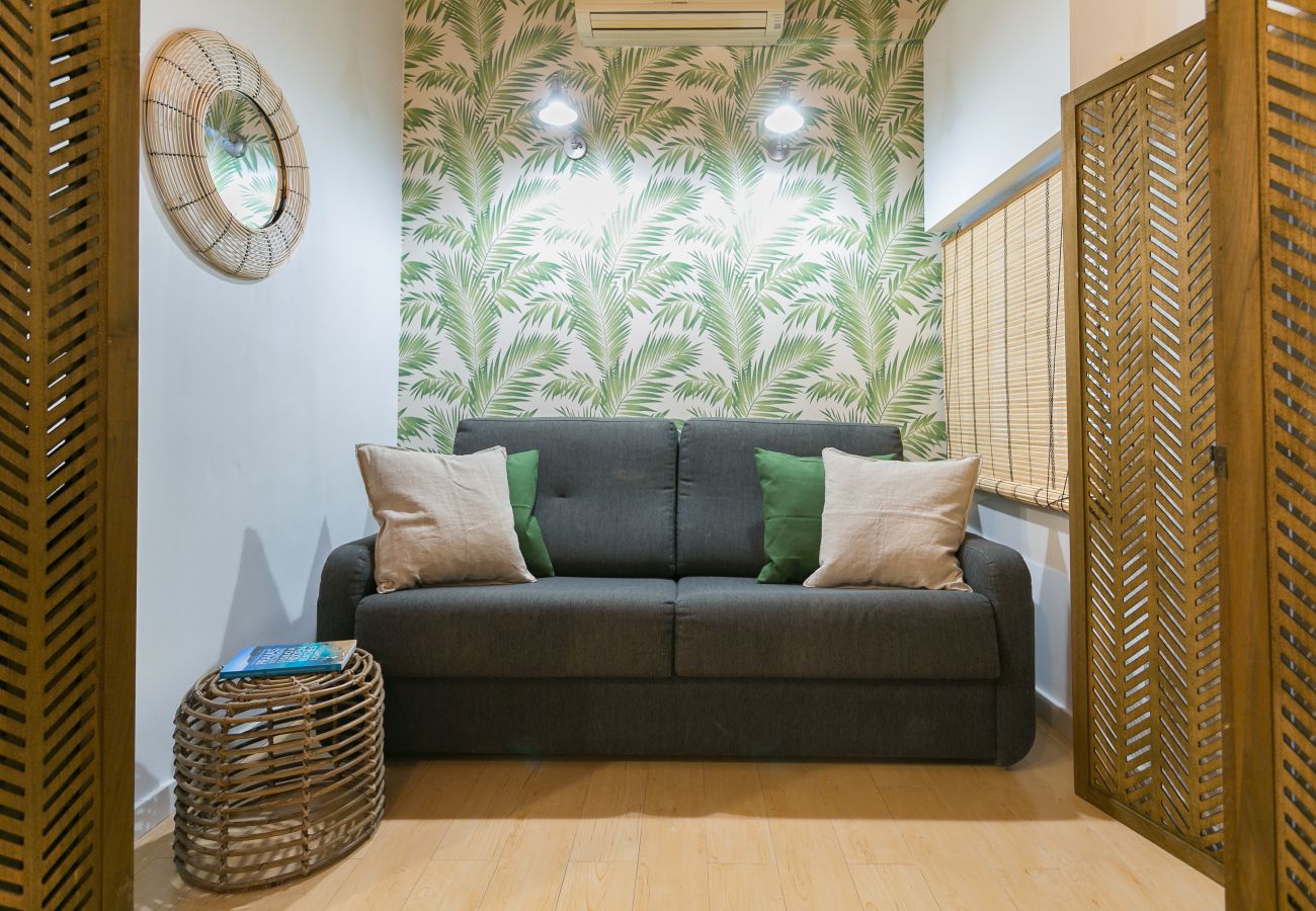 séjour avec canapé-lit confortable pour 2 personnes supplémentaires